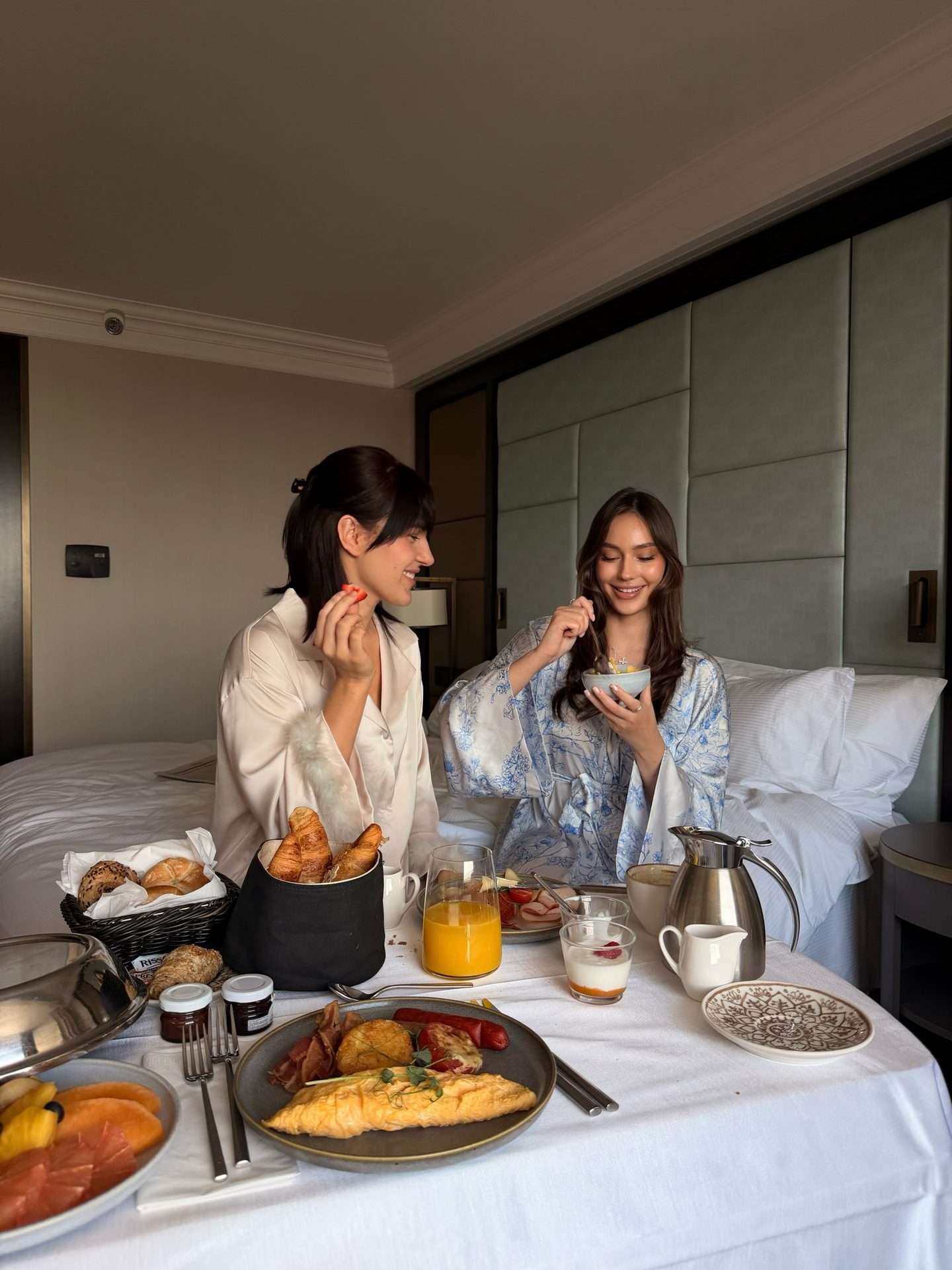 Hilton Budapest — room service with the Fisherman's Bastion at the window, frame 2