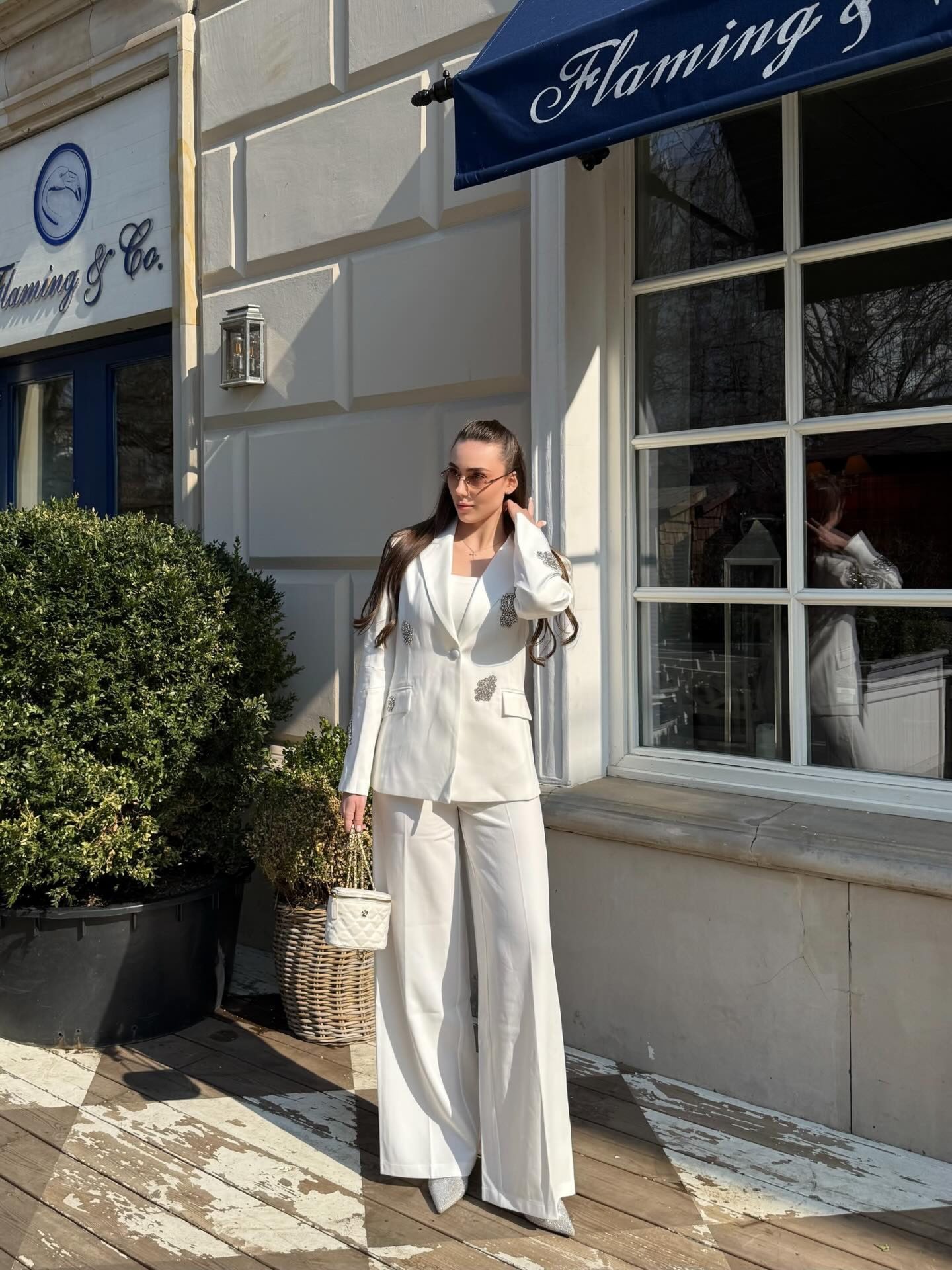 Bella Barnett — ivory embellished suit, frame 2