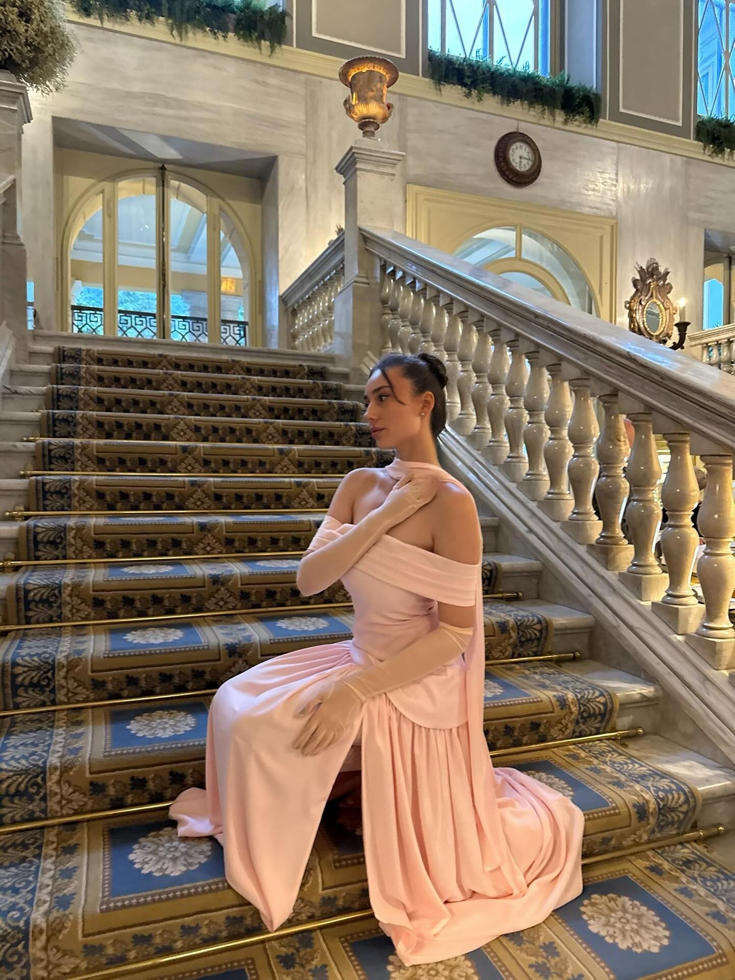 BABYBOO Holiday gown, Paris — grand staircase